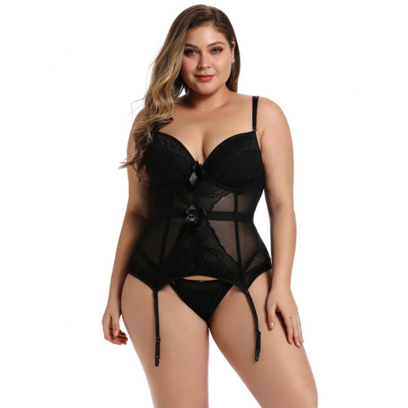 Sexy Lingerie Open Crotch Shapewear Lace Sexy Court Corset Bodysuit for Women